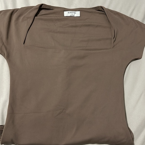 Aritzia square neck bodysuit in deep taupe - Picture 9 of 9